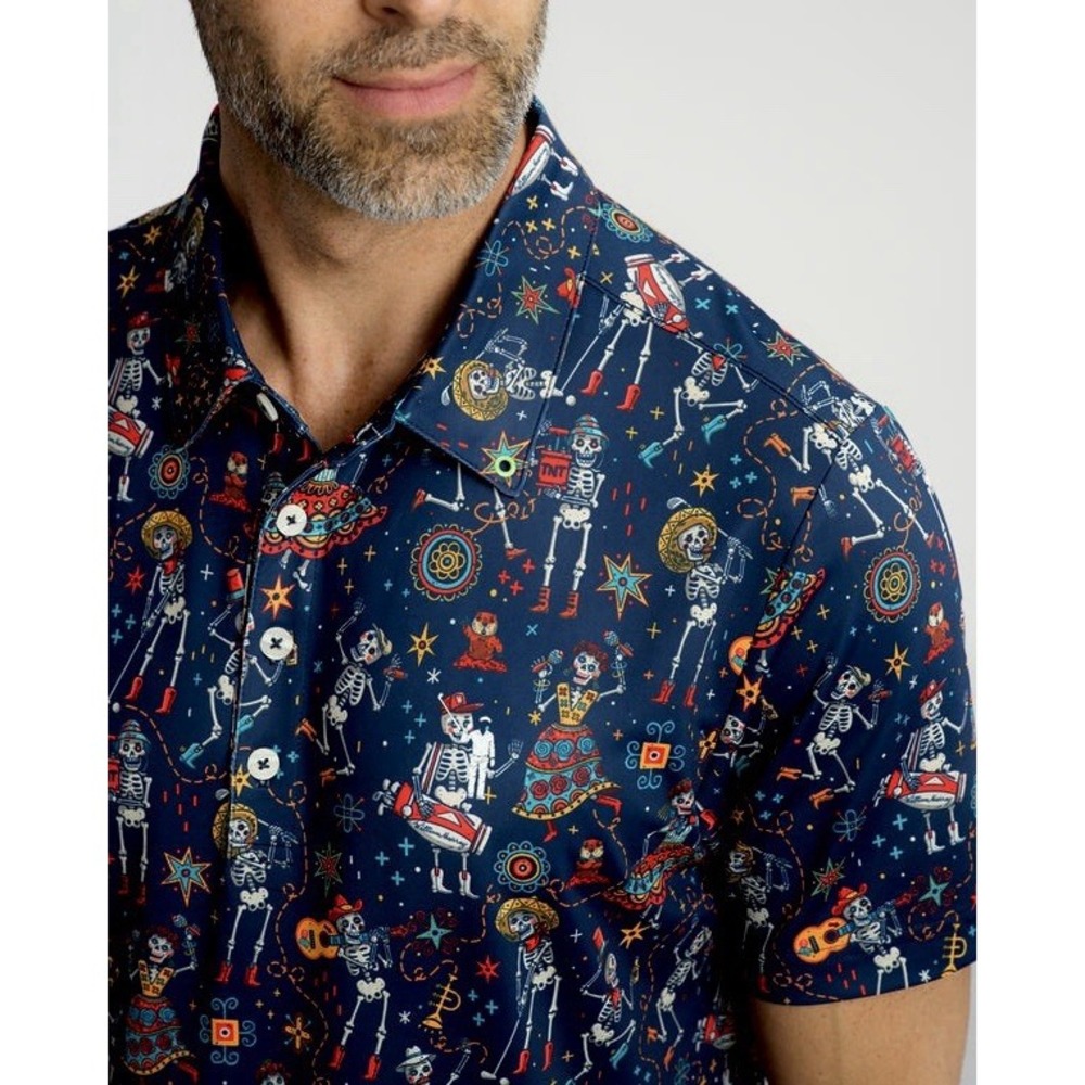 William Murray Golf Men's Skellyshack Polo Navy L NWT Sealed
